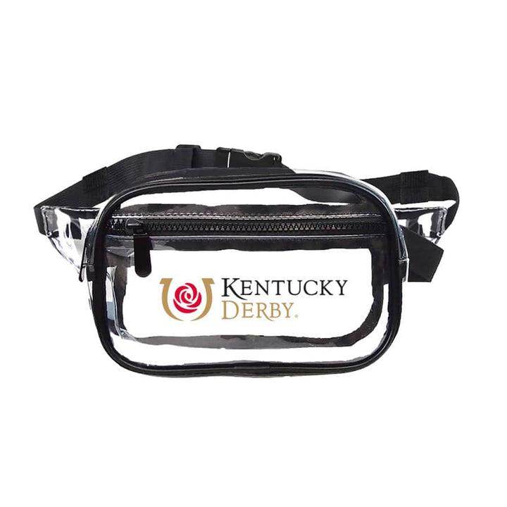 Clear PVC Fanny Pack with Kentucky Derby logo on the front