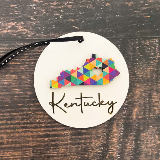 Colorful Kentucky Wood Ornaments - A Taste of Kentucky