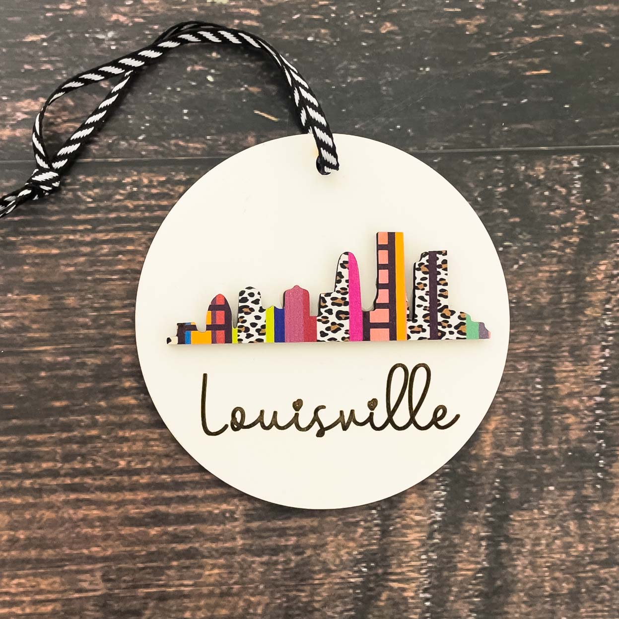 Colorful Kentucky Wood Ornaments - A Taste of Kentucky