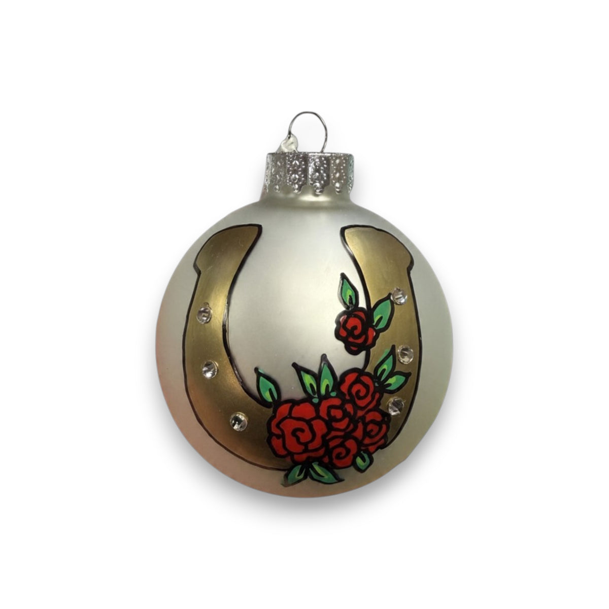 Roses Hand Painted Ornaments