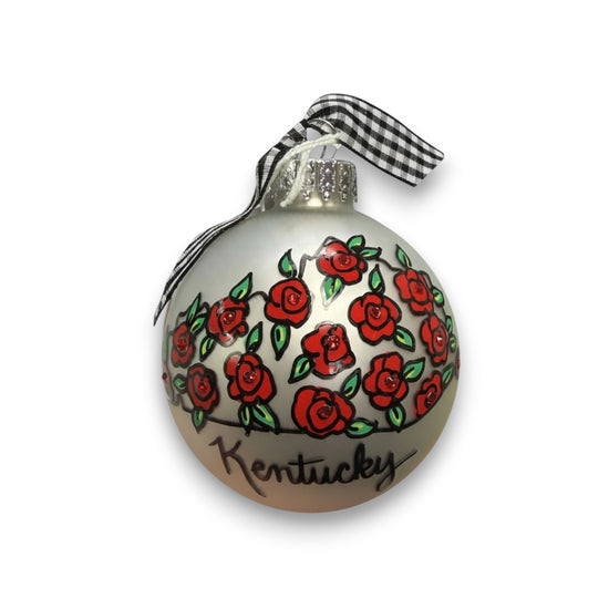 Roses Hand Painted Ornaments
