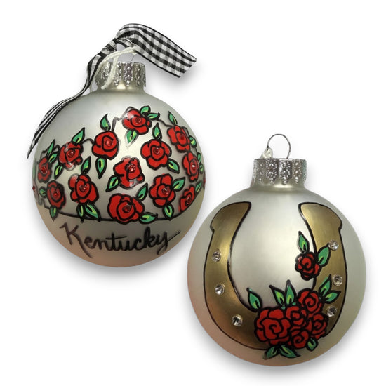 Roses Hand Painted Ornaments