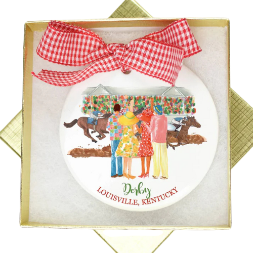 Derby Fans Flat Disc Ornament - A Taste of Kentucky