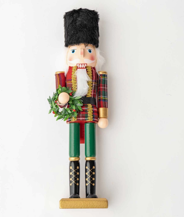 15" Hand-Painted Wood Nutcracker