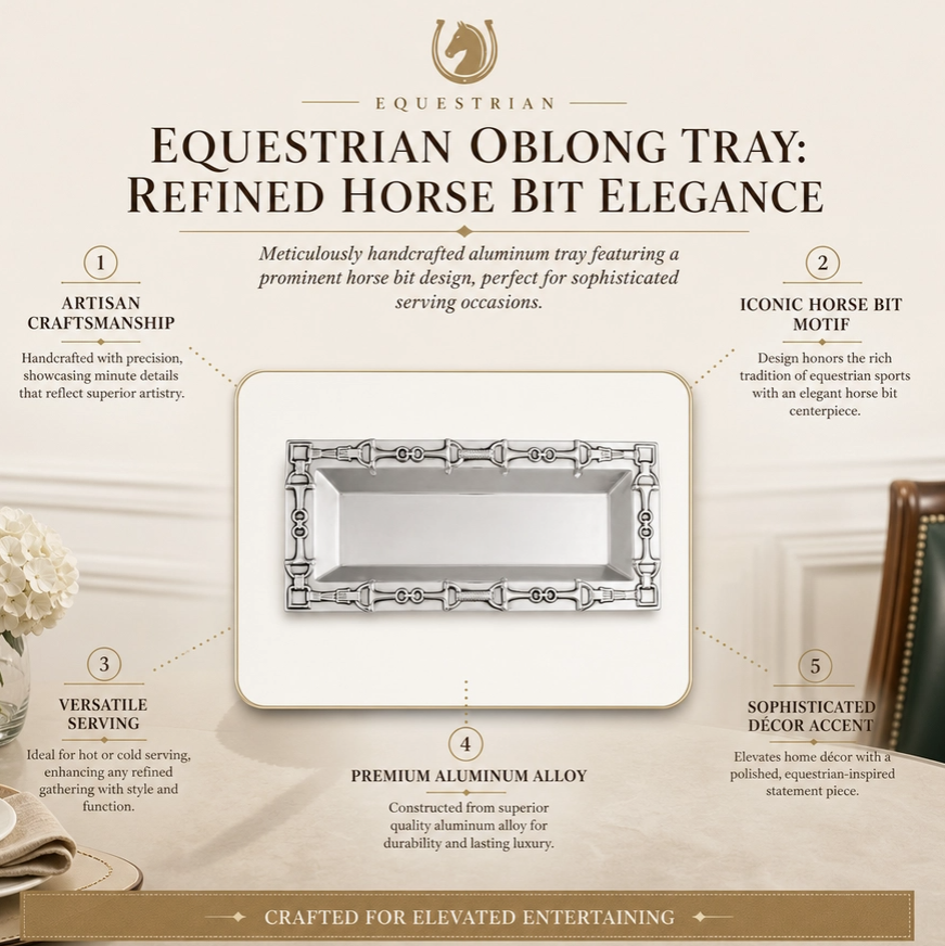 Equestrian Oblong Tray