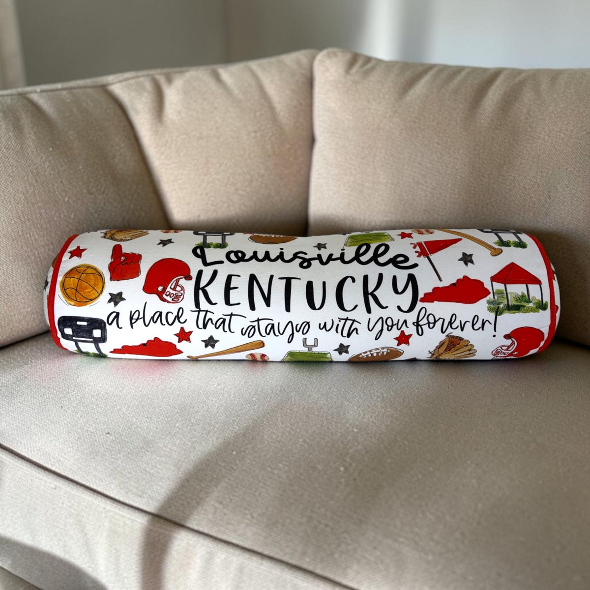 UofL Collegiate Bolster Pillow