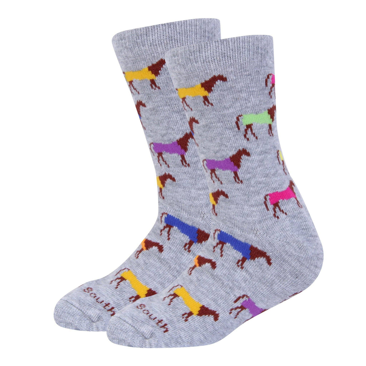 Kids Multi Color Horse Socks - A Taste of Kentucky
