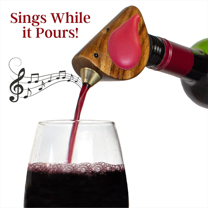 Songbird Specialties® "Singing" Wine Bottle Pourer, Red - A Taste of Kentucky