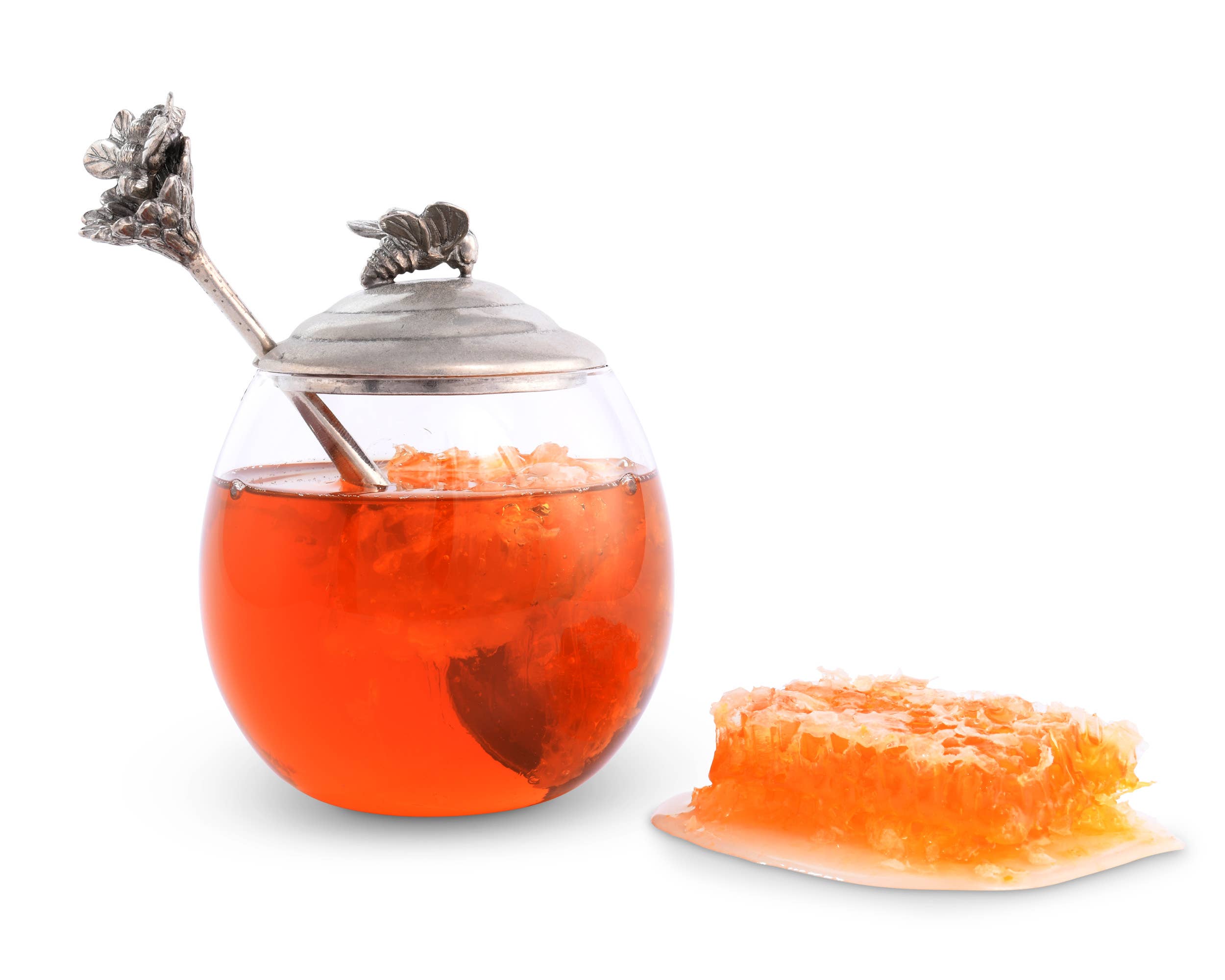 Bee Glass Honey Pot with Spoon - A Taste of Kentucky