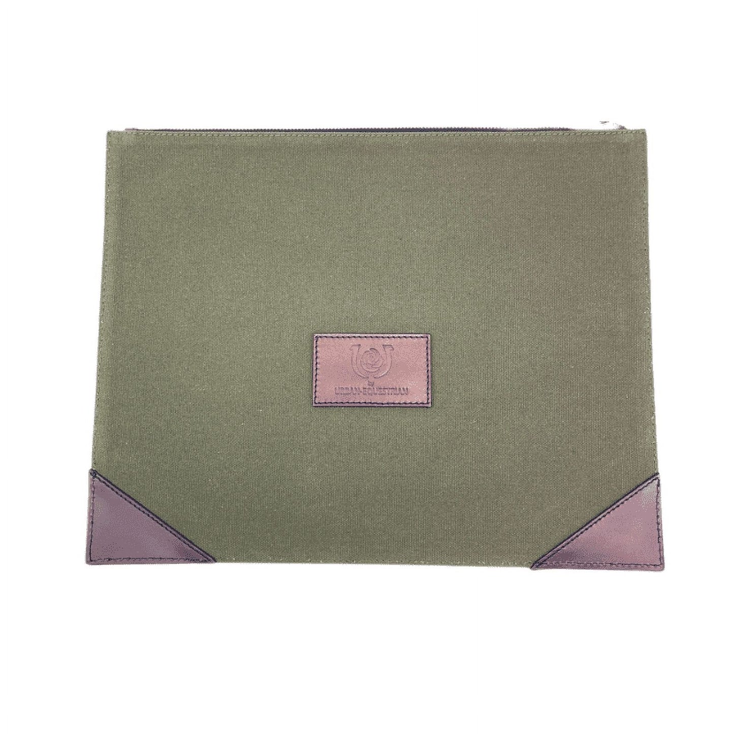 Churchill Downs Army Green Kentucky Derby Canvas Zip Pouch - A Taste of Kentucky
