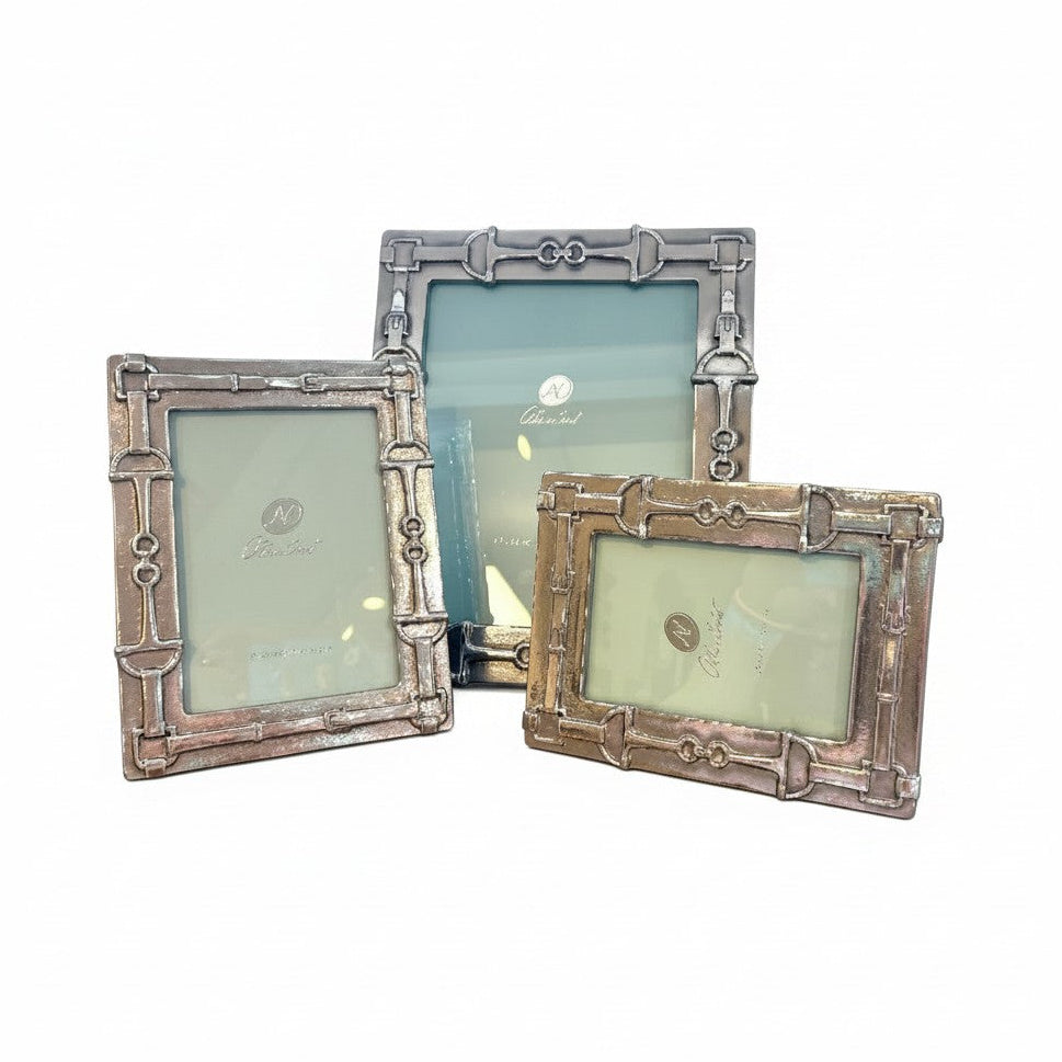 Equestrian Bit Photo Frame | Hand-Engraved Aluminum Alloy Frame in 4x6, 5x7, and 8x10 - A Taste of Kentucky