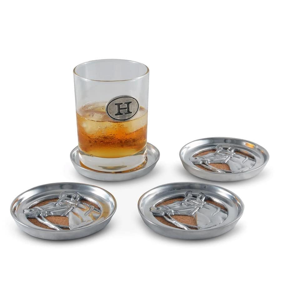 Arthur Court Equestrian Drink Coaster Set of 4 - A Taste of Kentucky