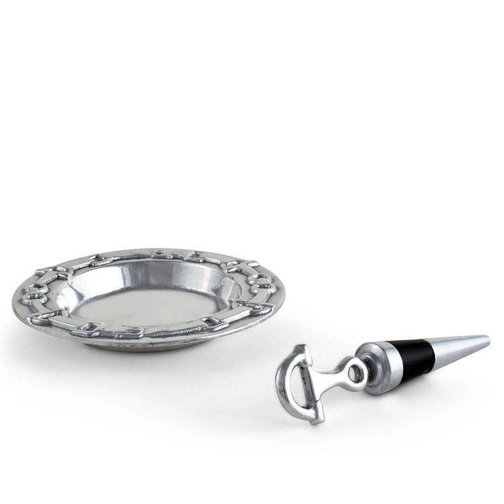 Arthur Court Equestrian Wine Coaster & Bottle Stopper - A Taste of Kentucky