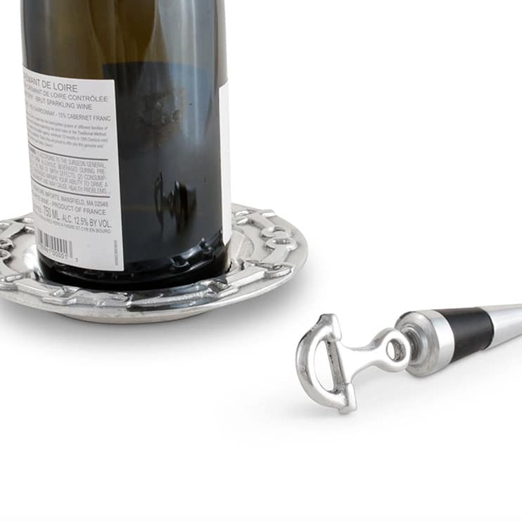Arthur Court Equestrian Wine Coaster & Bottle Stopper - A Taste of Kentucky