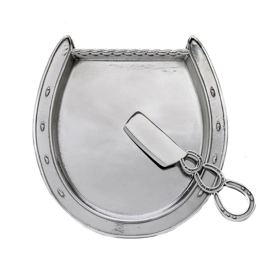 Arthur Court Horseshoe Plate with Server - A Taste of Kentucky
