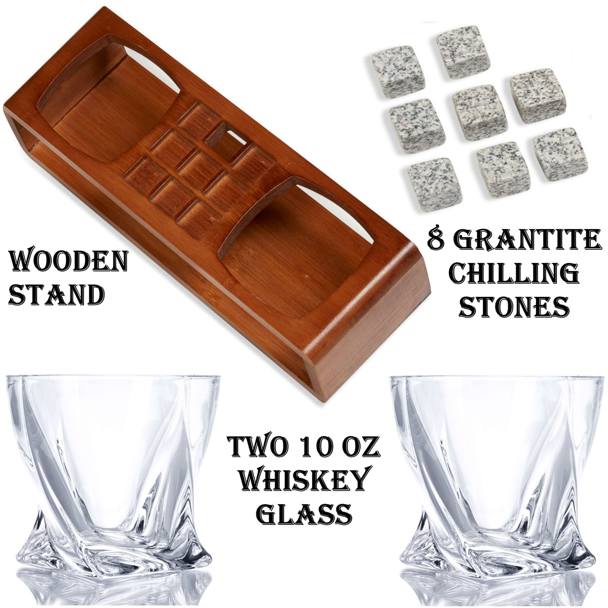 Bezrat Whiskey Glass Gift Set - A Taste of Kentucky