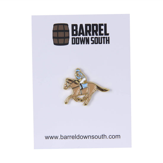 Fist Clinch Jockey Lapel Pin - A Taste of Kentucky