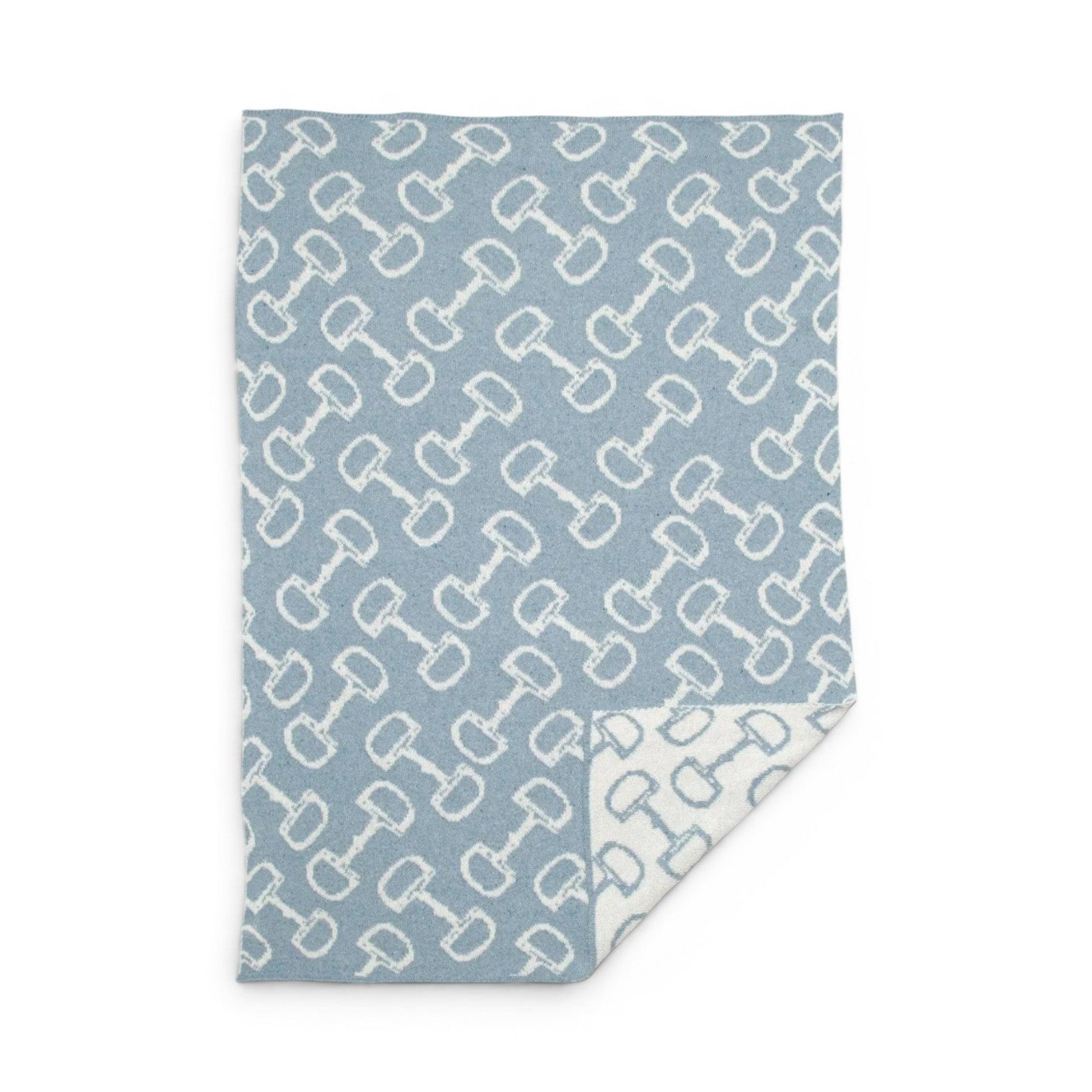 Baby Reversible Cotton Knit Blanket - Bit