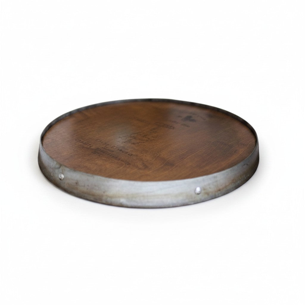 Barrel Ring Lazy Susan | Handcrafted Wine Barrel Serving Turntable