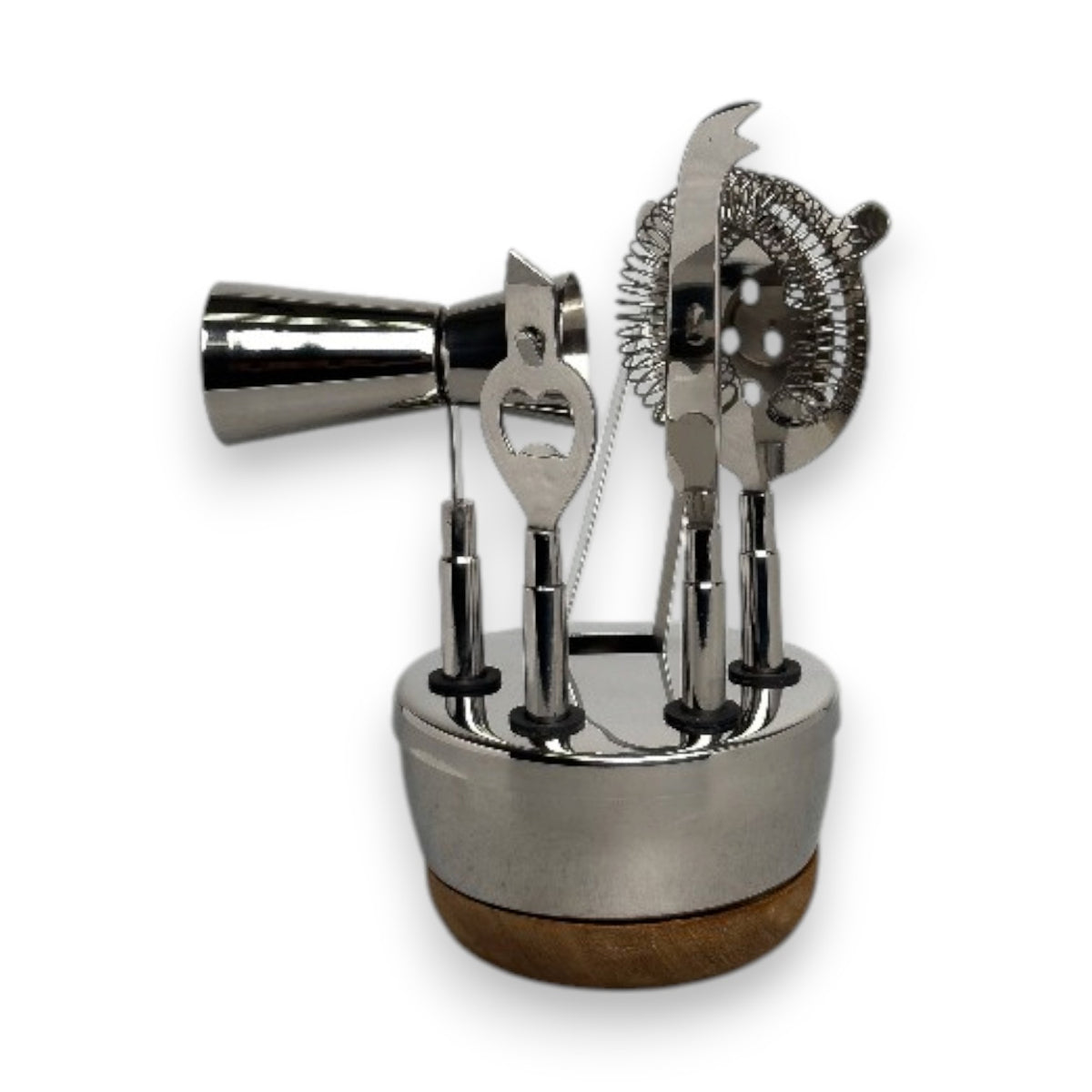 Polished Aluminum & Wood Bar Tools Set - A Taste of Kentucky