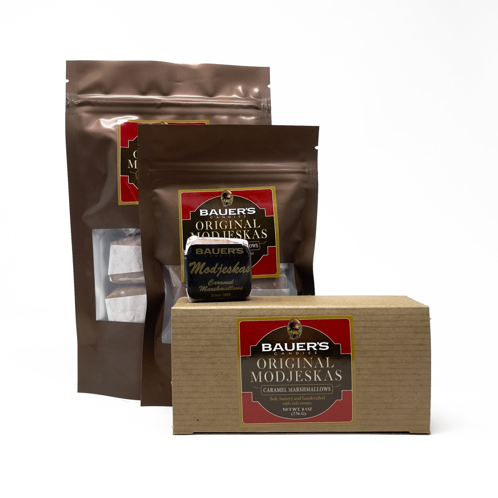Bauer’s Caramel & Chocolate Modjeskas – Assorted Flavors & Sizes - A Taste of Kentucky