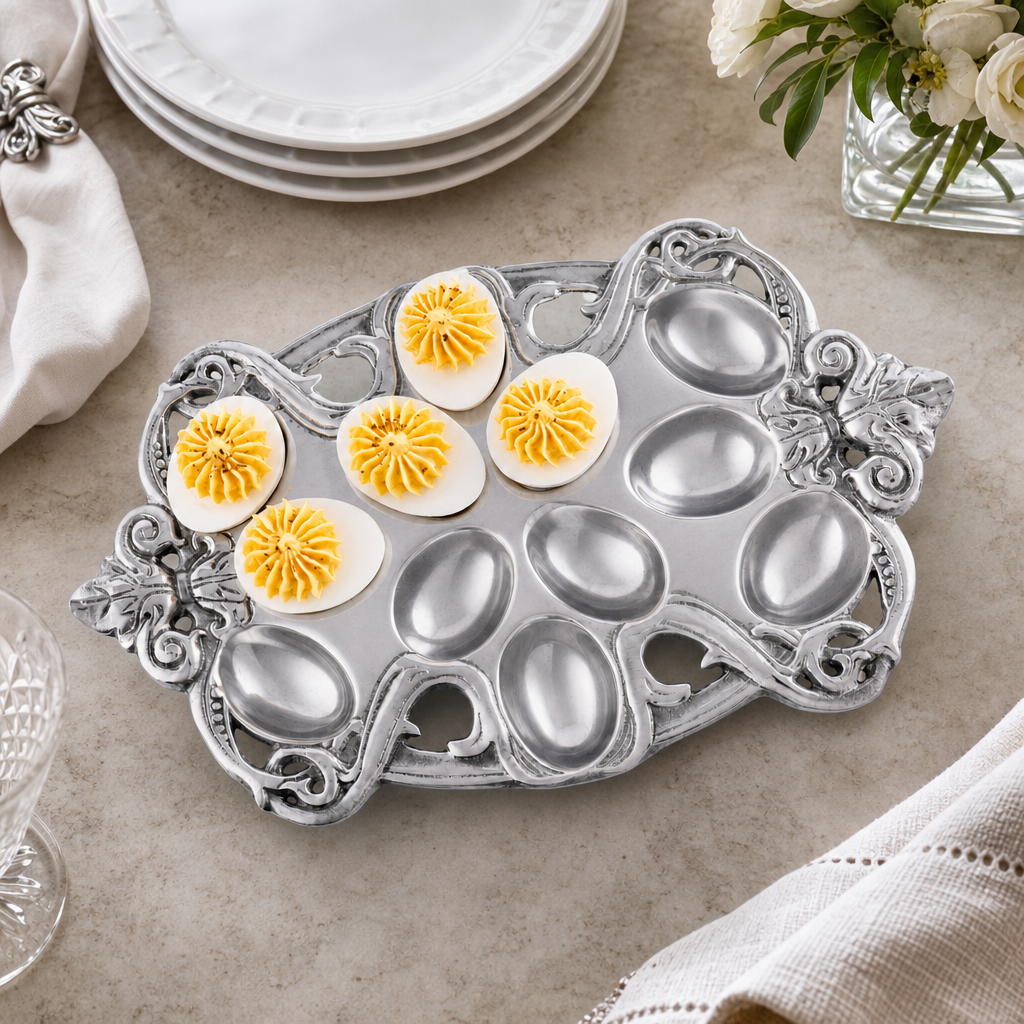 Fleur-De-Lis Deviled Egg Holder - A Taste of Kentucky