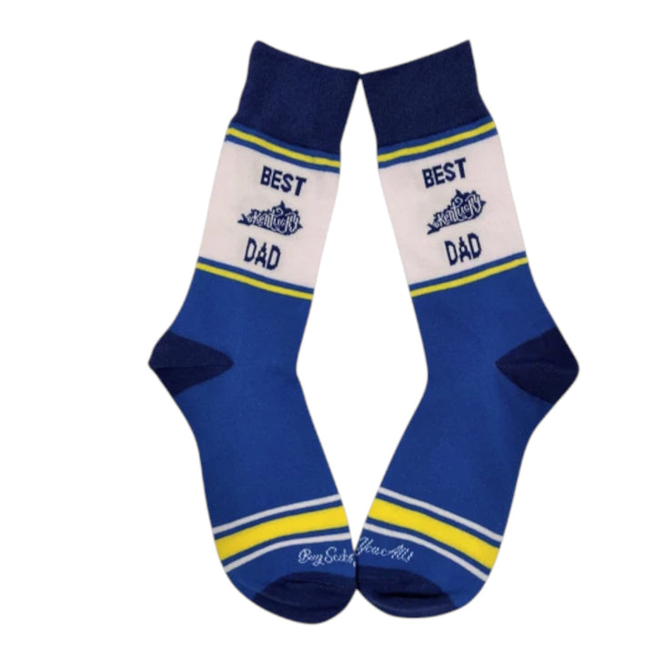 Best Kentucky Mom & Dad Crew Socks — Blue & White Gift Socks for Kentucky Parents - A Taste of Kentucky