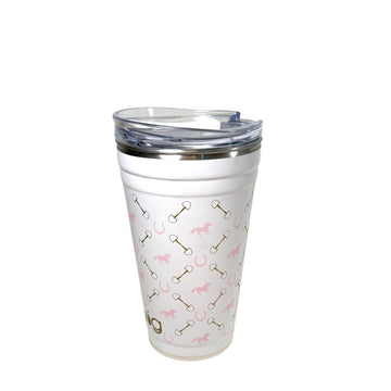 A Party cup in the Bits and Pieces pattern, perfect for keeping cocktails cold.