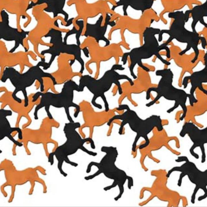 Black and Gold Horse Confetti - A Taste of Kentucky