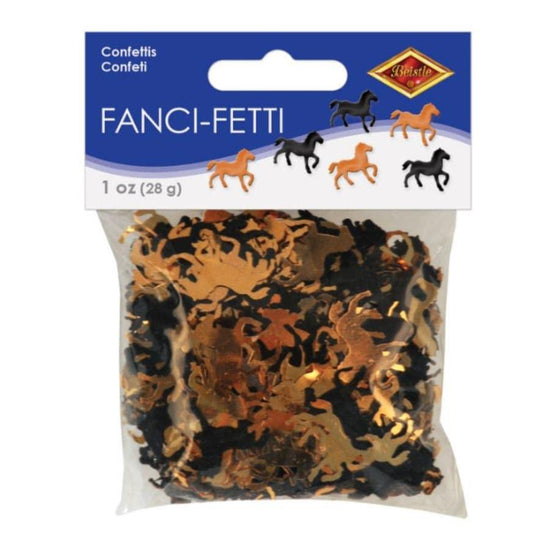 Black and Gold Horse Confetti - A Taste of Kentucky
