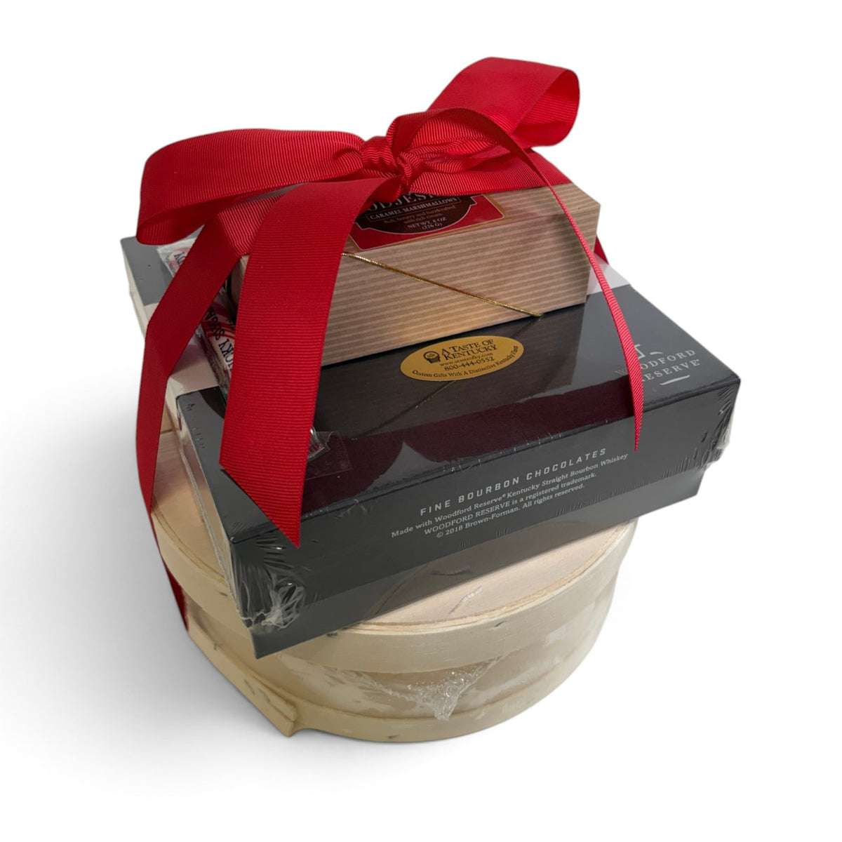 Kentucky Bourbon Cake and Candy Sampler | Bourbon Barrel Cake, Woodford Reserve Bourbon Balls & Modjeska's Gift Tower - A Taste of Kentucky