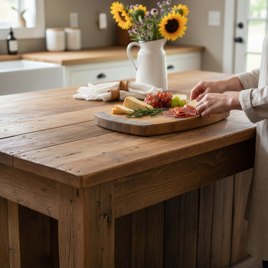 Handcrafted Bourbon Barrel Charcuterie Board | Rustic Wooden Serving Tray & Cutting Board - A Taste of Kentucky