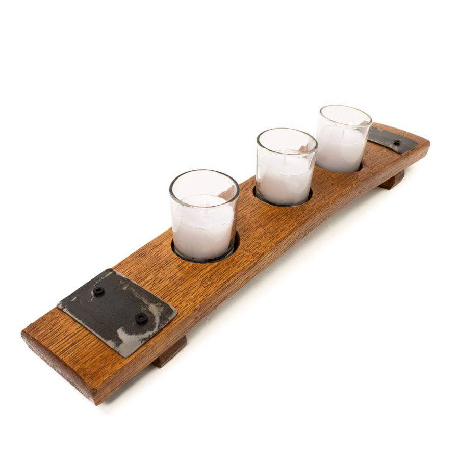 Bourbon Barrel Stave Candle Holder - A Taste of Kentucky