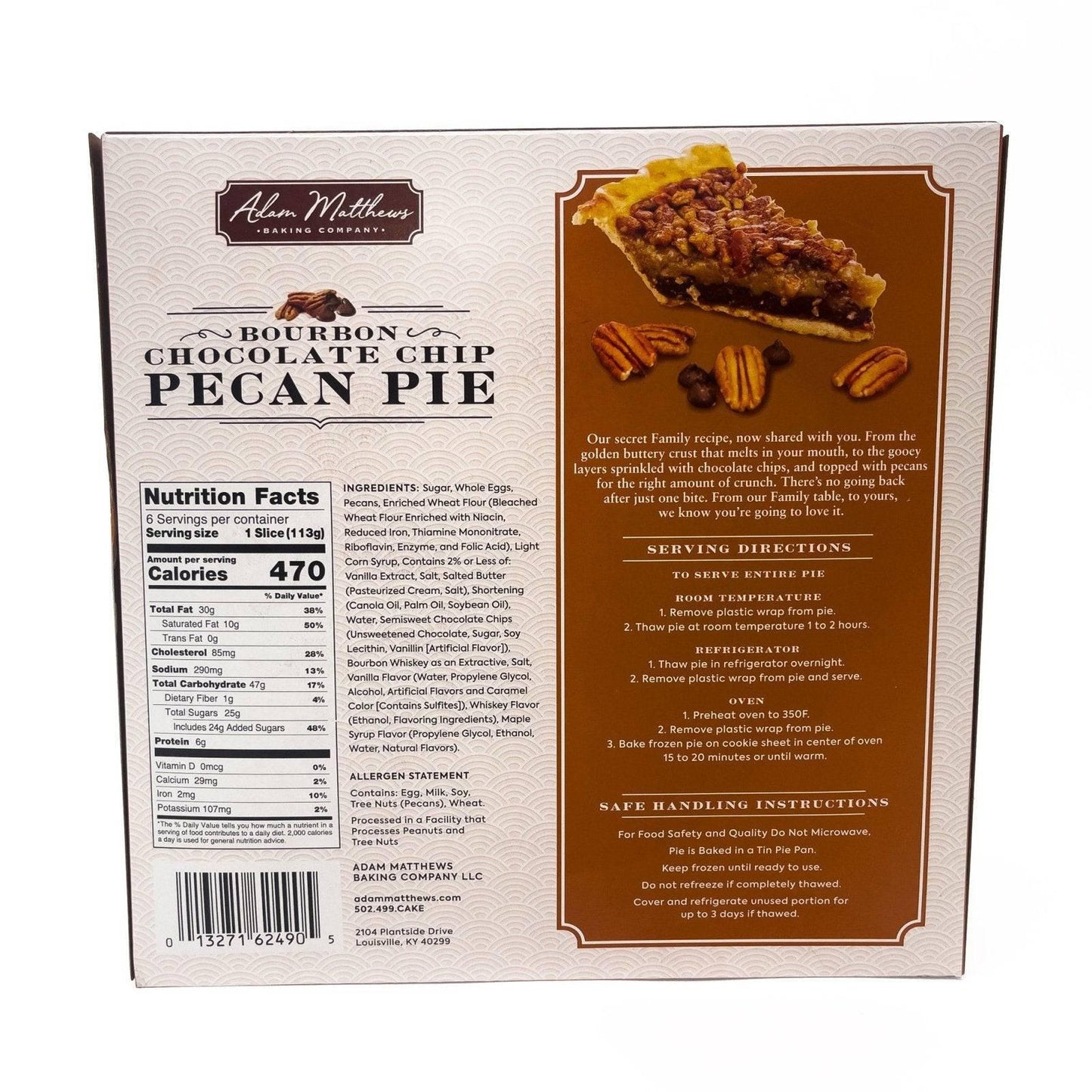 Bourbon Chocolate Chip Pecan Pie - A Taste of Kentucky