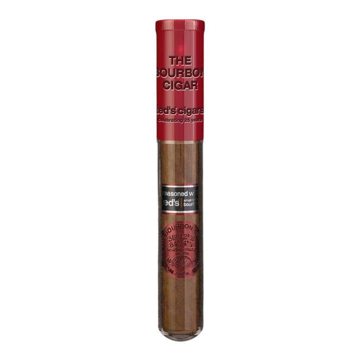 Bourbon Cigar with red packaging on a white background
