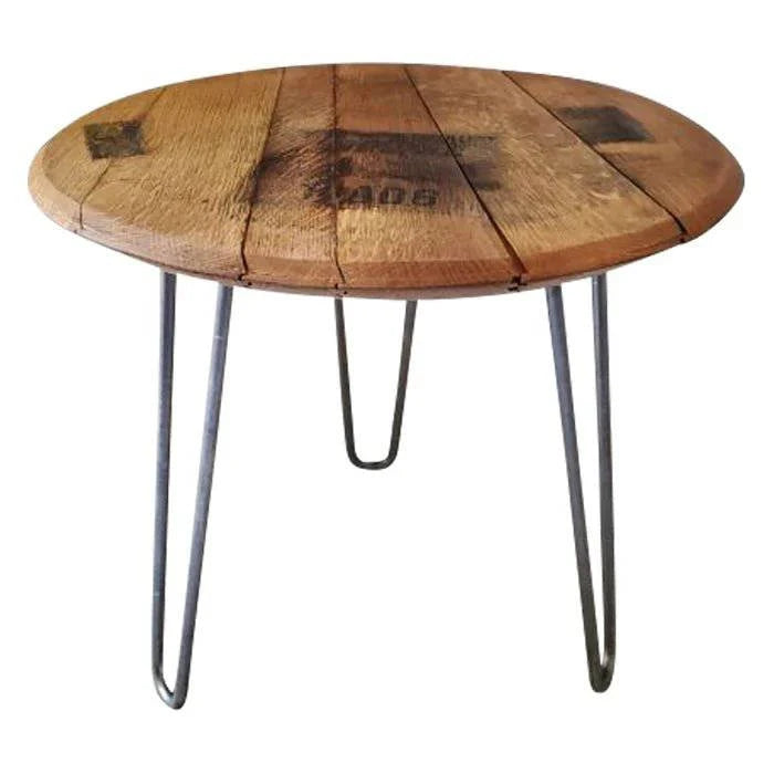 Bourbon Head Hairpin Leg Table 18" - A Taste of Kentucky