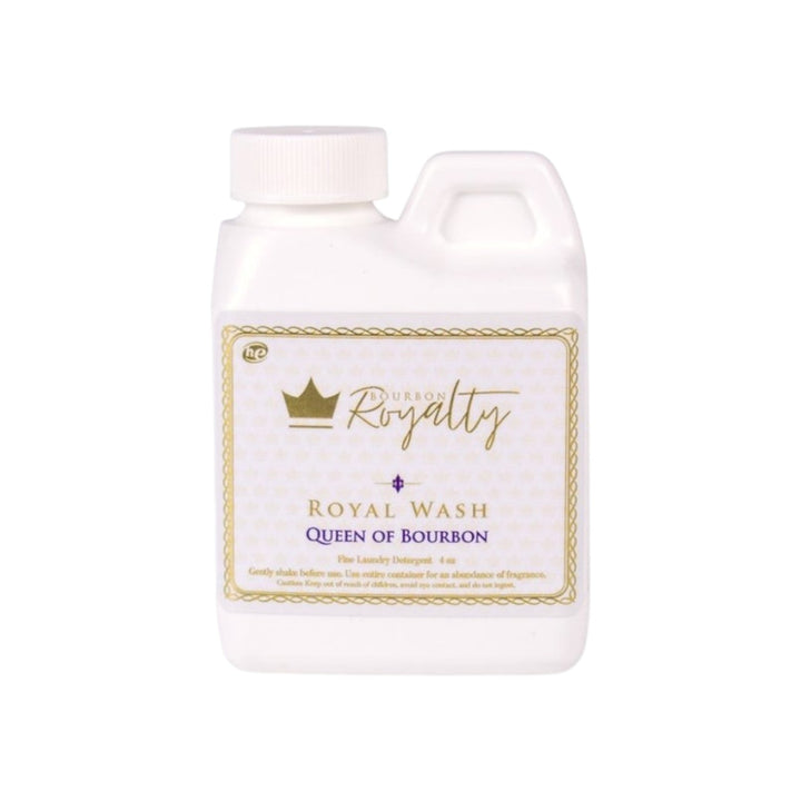 White bottle of 'Royal Wash Queen of Bourbon' by Queen of Royalty on a white background