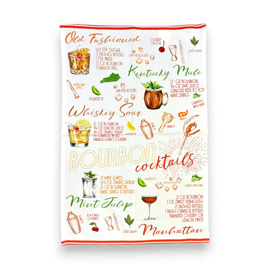 Bourbon Cocktail All-Over Recipe Hand Towel