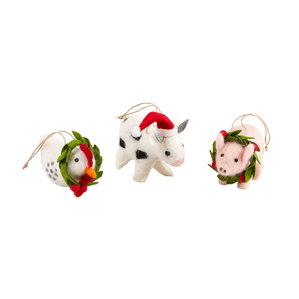Boxed Farm Felt Ornaments - A Taste of Kentucky