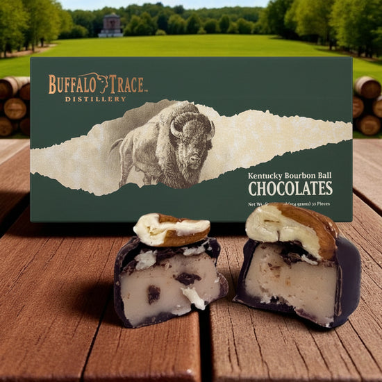 Buffalo Trace Kentucky Bourbon Balls | Premium Dark Chocolate & Pecan Confections - A Taste of Kentucky
