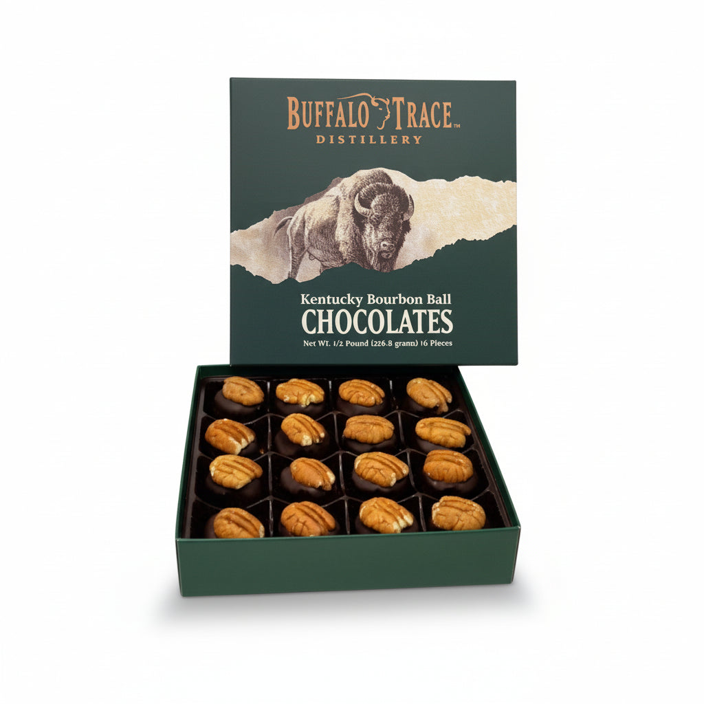 Buffalo Trace Kentucky Bourbon Balls | Premium Dark Chocolate & Pecan Confections - A Taste of Kentucky