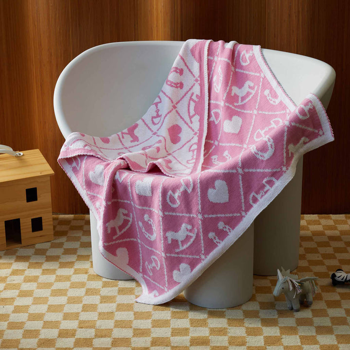 Baby Cotton Knit Blanket - Pony Quilt - A Taste of Kentucky