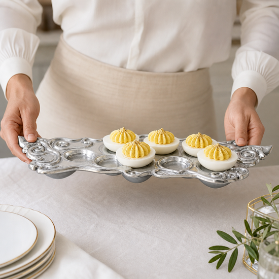 Fleur-De-Lis Deviled Egg Holder - A Taste of Kentucky