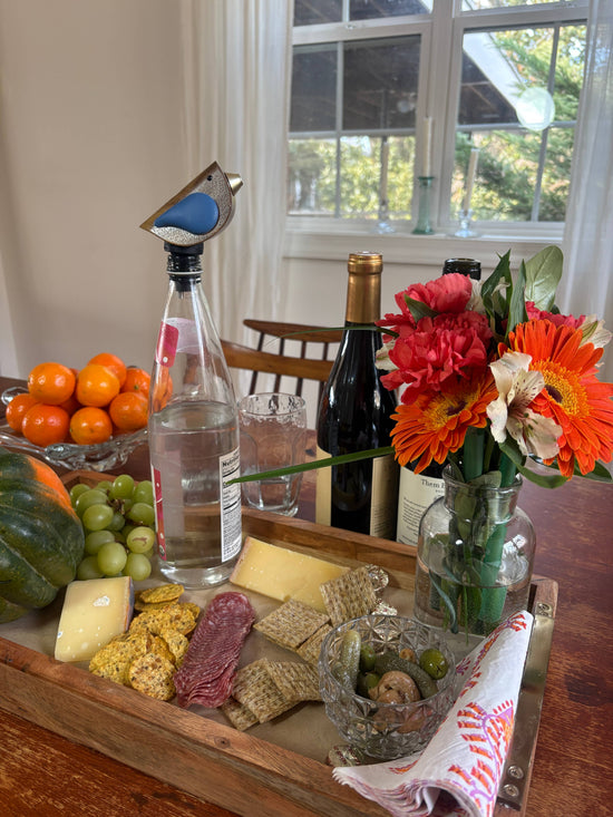 Songbird Specialties® "Singing" Wine Bottle Pourer, Blue - A Taste of Kentucky
