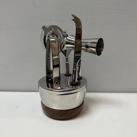Polished Alu&Wood Bar Tools S/6