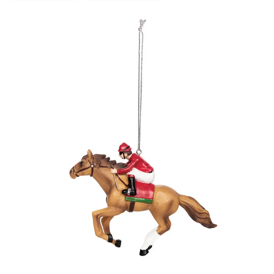 Christmas Race Horse Ornament