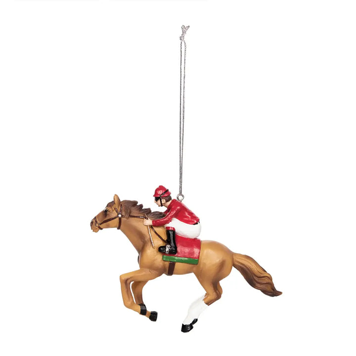 Christmas Race Horse Ornament