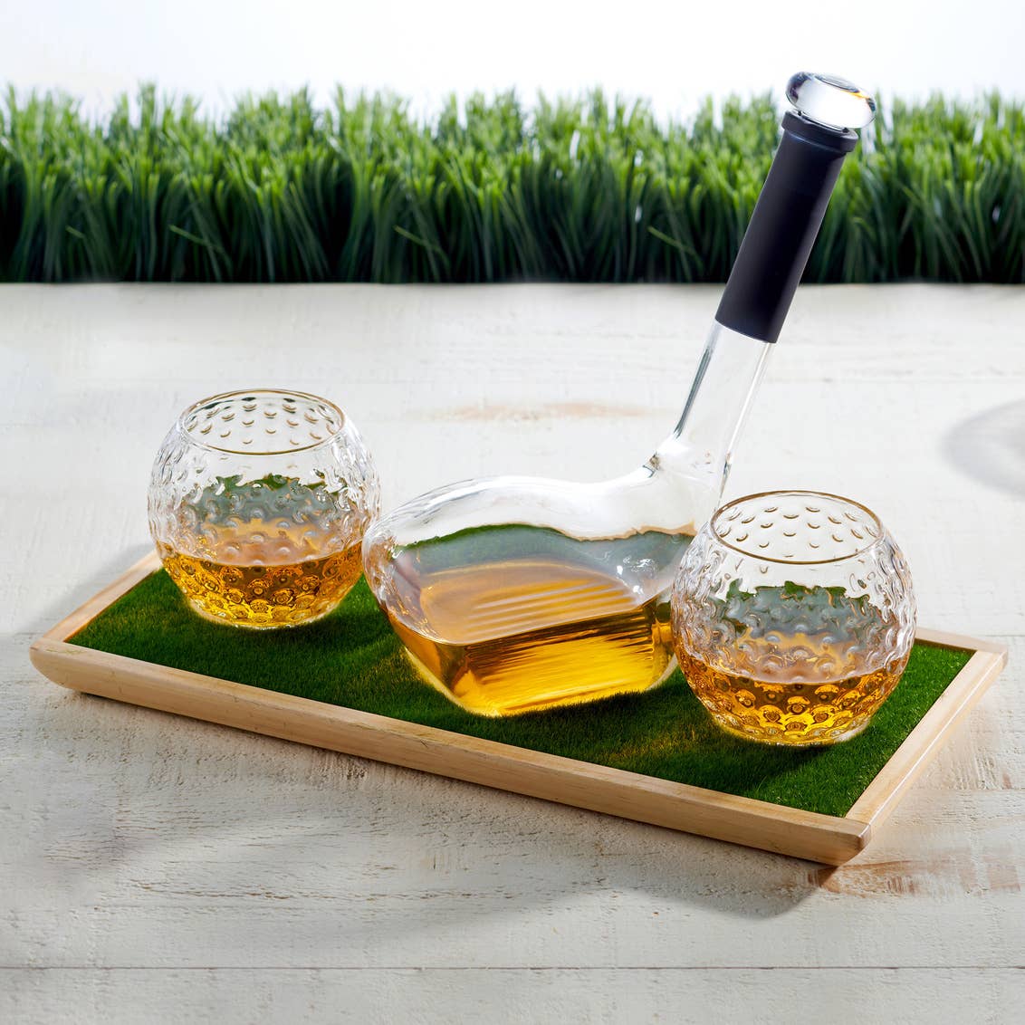 Golf Decanter & Set of Two Glasses - Christmas Gifts for Him - A Taste of Kentucky