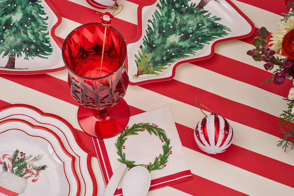 Holiday Santa Cocktail Party Pick Toothpick 30 Wack Wood 6" - A Taste of Kentucky
