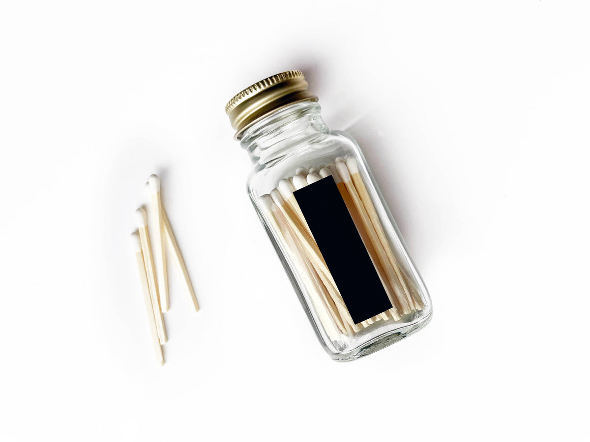 Lucky Horseshoe 2" White Match Jar | Western Match Holder - A Taste of Kentucky